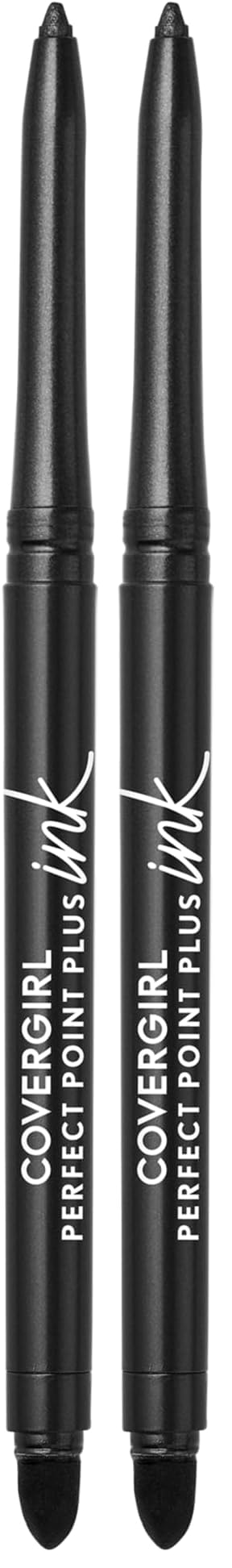COVERGIRL Perfect Point Plus - Lápiz de ojos de gel de tinta, pigmentado, de larga duración, fórmula vegana, marrón brillante 280, 0.01 onzas