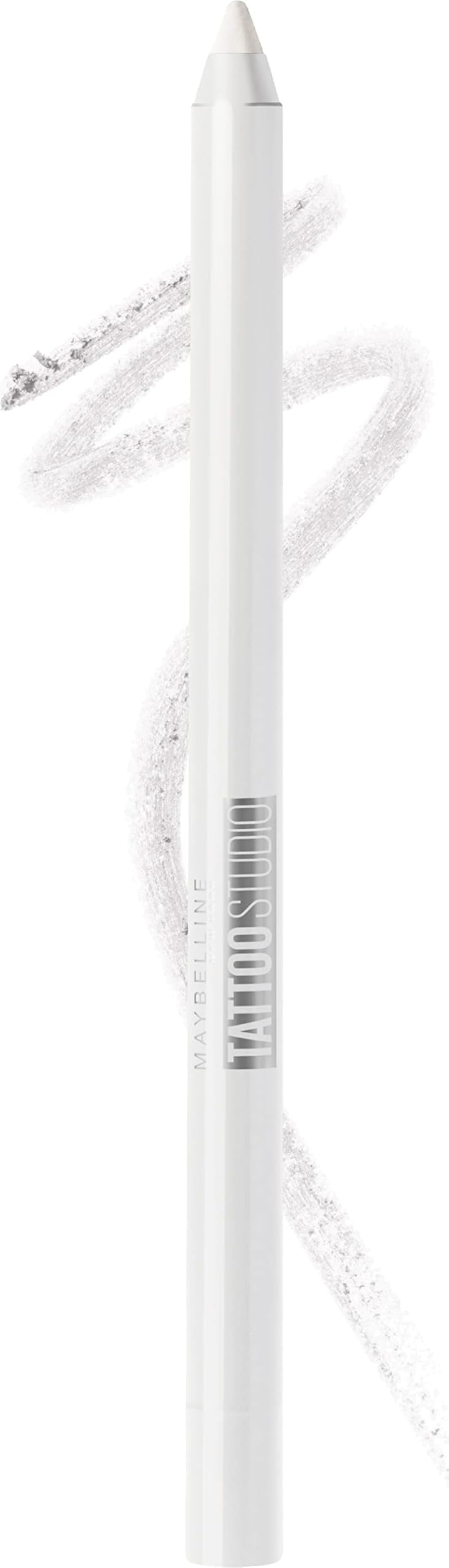 MAYBELLINE New York Tattoo Studio - Lápiz delineador de ojos afilable de larga duración, pigmento en gel que se desliza suavemente, 36 horas de uso, resistente al agua, limón estrellado, 0.04 onzas