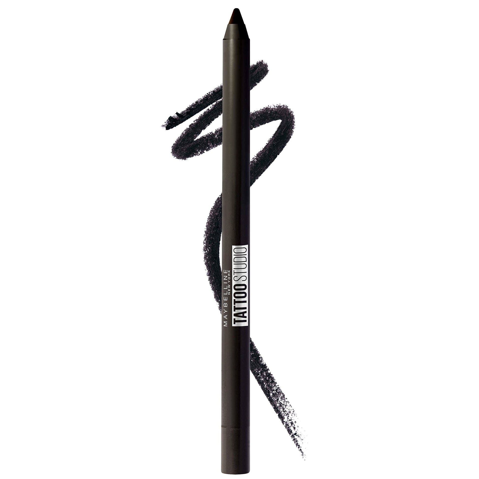 MAYBELLINE New York Tattoo Studio - Lápiz delineador de ojos afilable de larga duración, pigmento en gel que se desliza suavemente, 36 horas de uso, resistente al agua, limón estrellado, 0.04 onzas