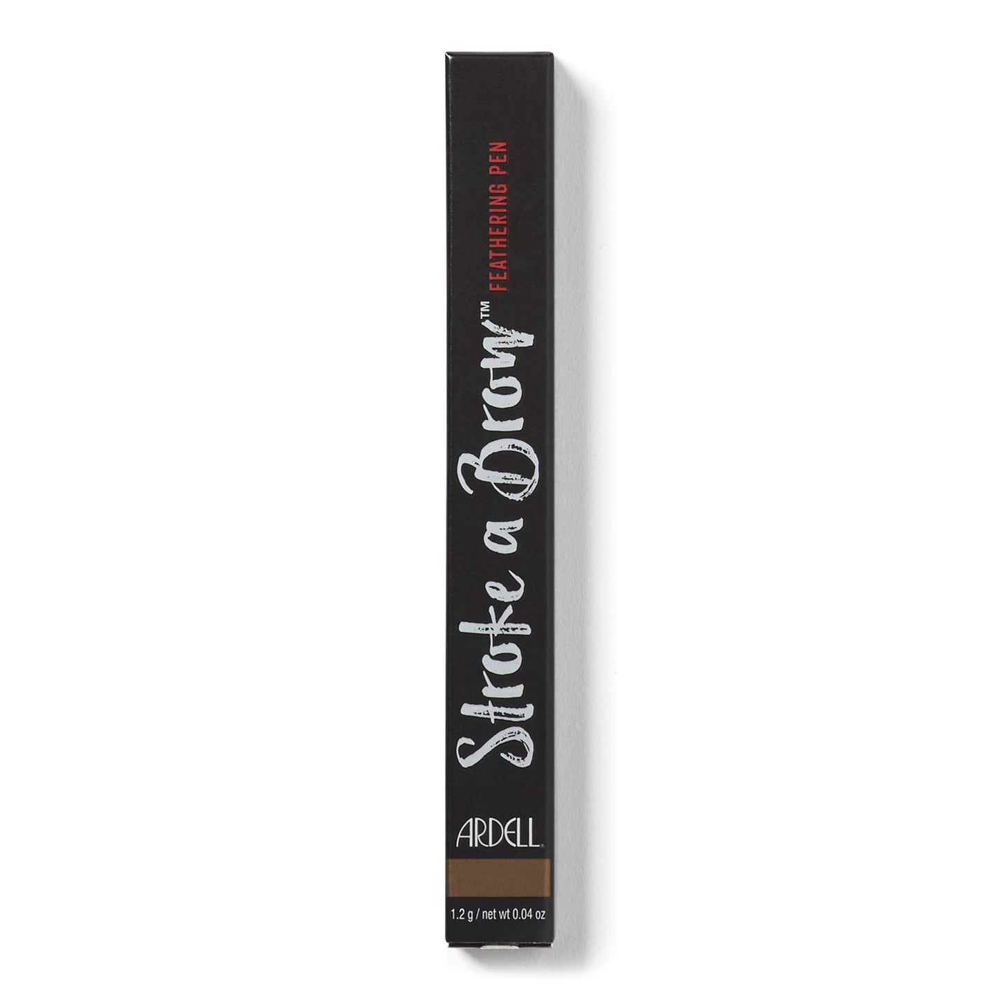 Ardell Stroke a Brow Pencil - Lápiz de cejas – Micro punta precisa, cejas impermeables de larga duración, punta de precisión, marrón oscuro, 1 paquete
