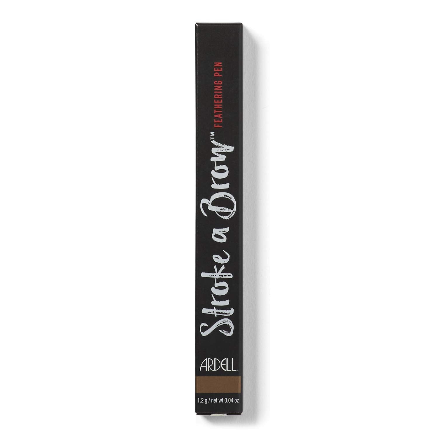 Ardell Stroke a Brow Pencil - Lápiz de cejas – Micro punta precisa, cejas impermeables de larga duración, punta de precisión, marrón oscuro, 1 paquete
