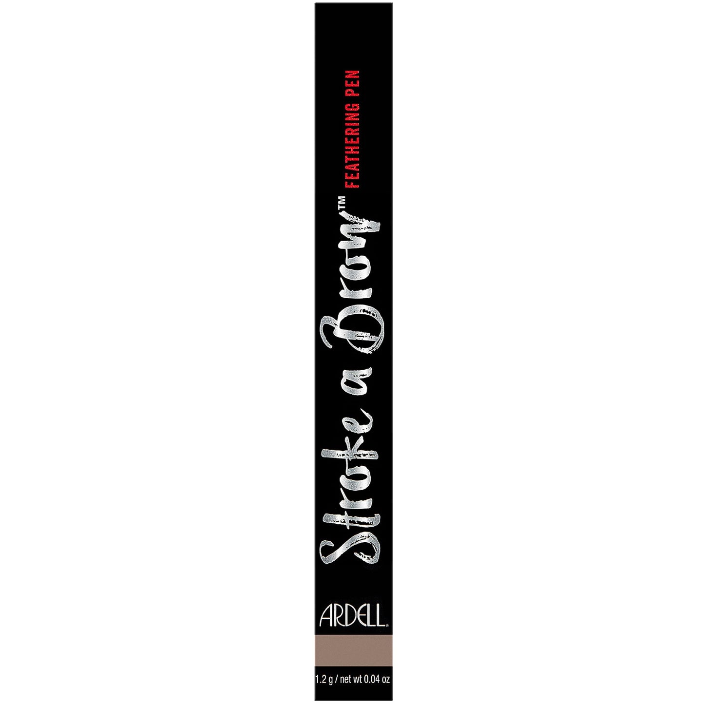 Ardell Stroke a Brow Pencil - Lápiz de cejas – Micro punta precisa, cejas impermeables de larga duración, punta de precisión, marrón oscuro, 1 paquete