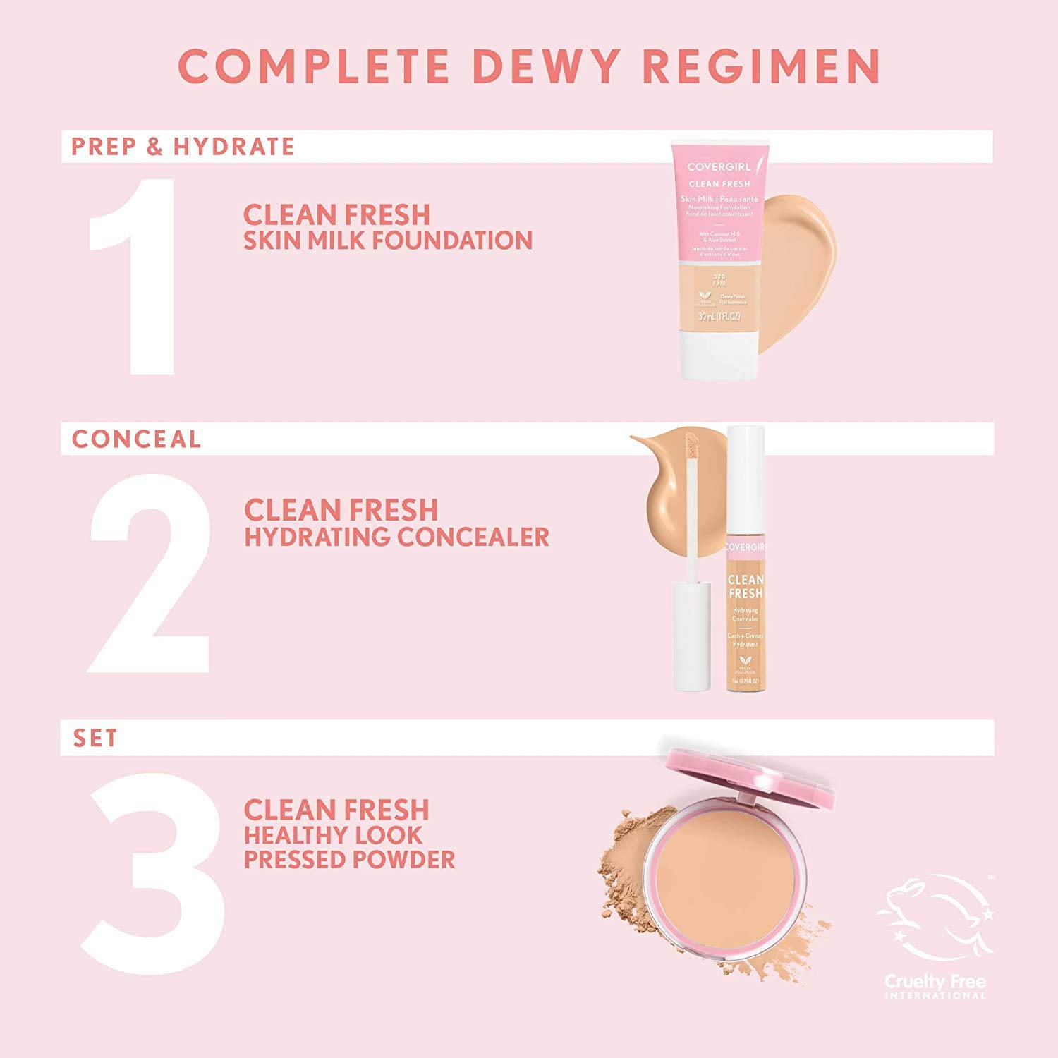 COVERGIRL Clean Fresh Hydrating Concealer, Fair, 0.23 Fl Ounce