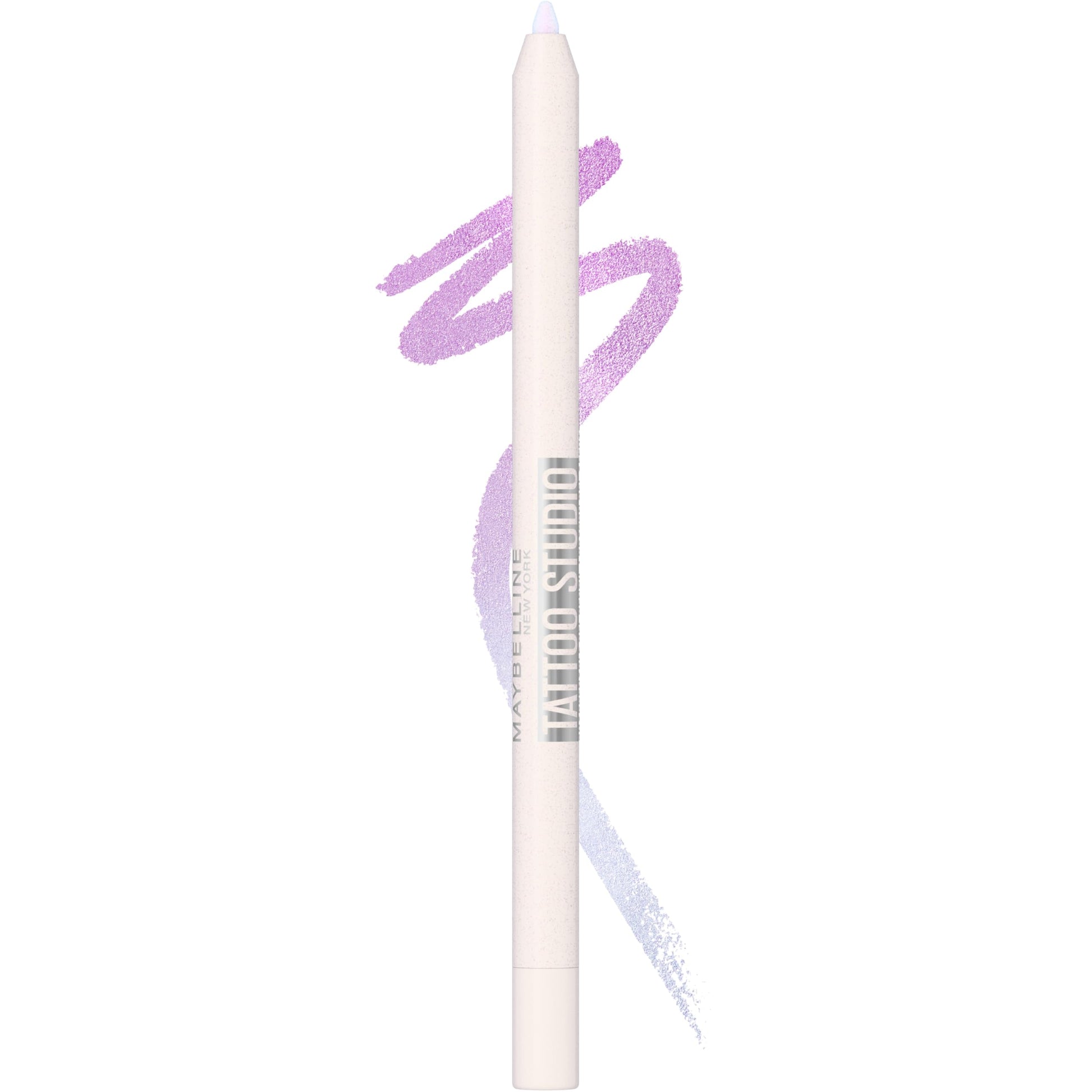 MAYBELLINE New York Tattoo Studio - Lápiz delineador de ojos afilable de larga duración, pigmento en gel que se desliza suavemente, 36 horas de uso, resistente al agua, limón estrellado, 0.04 onzas