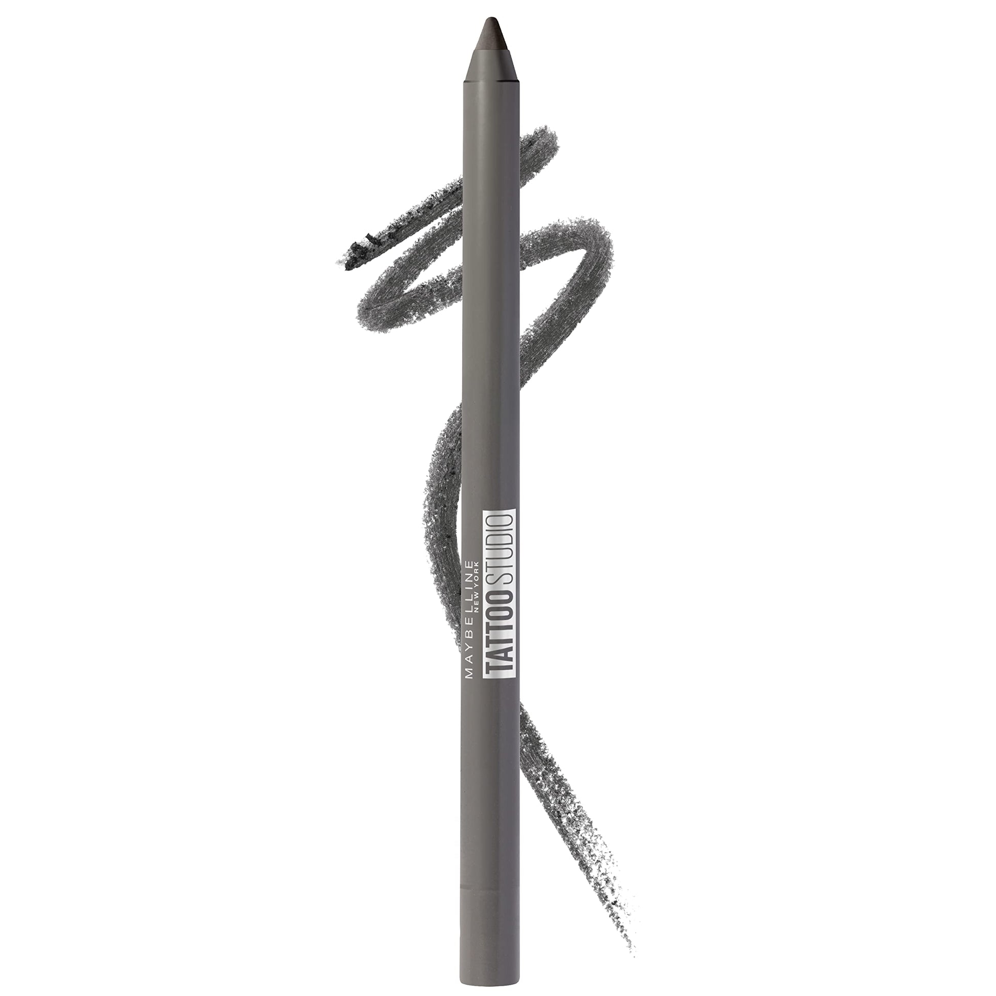 MAYBELLINE New York Tattoo Studio - Lápiz delineador de ojos afilable de larga duración, pigmento en gel que se desliza suavemente, 36 horas de uso, resistente al agua, limón estrellado, 0.04 onzas
