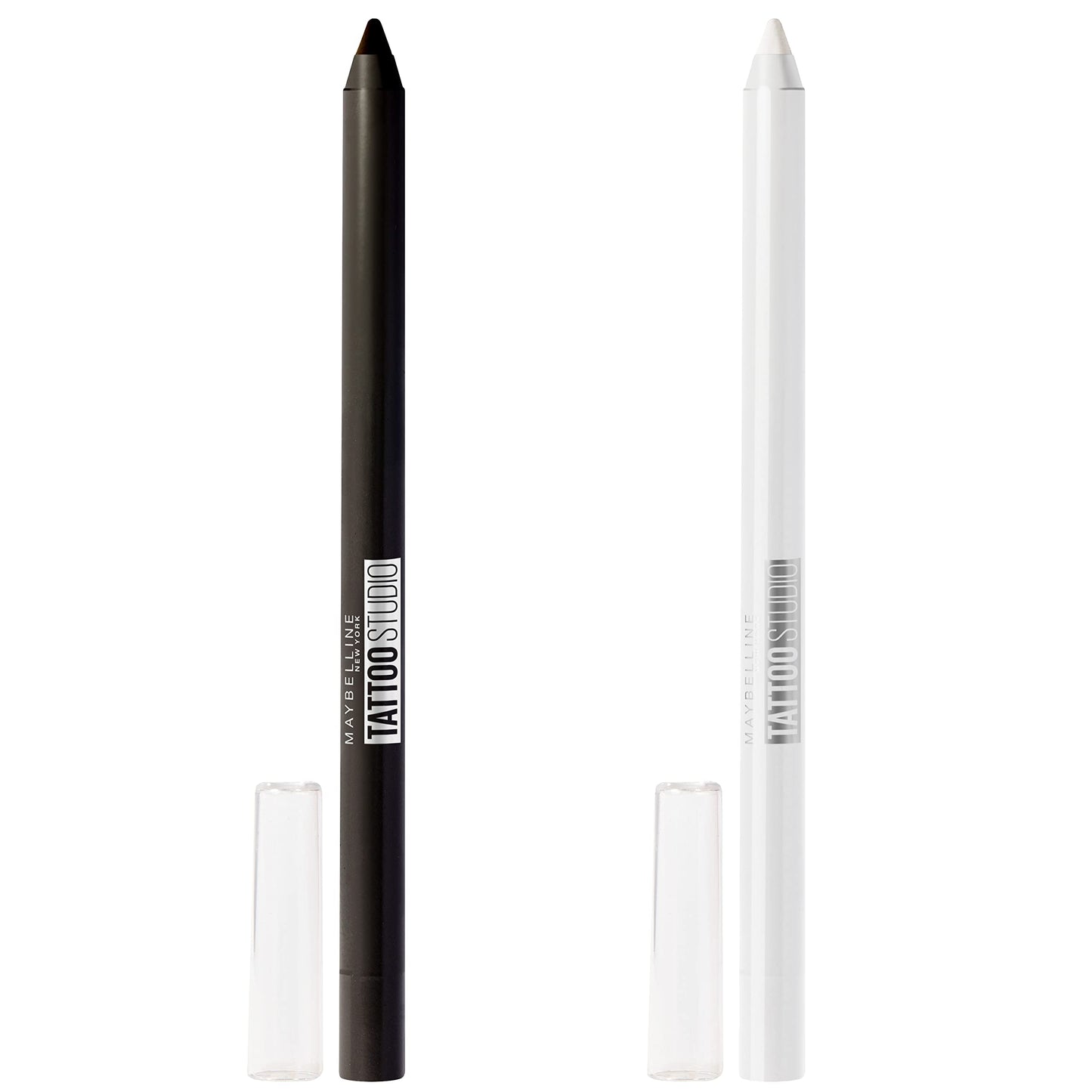 MAYBELLINE New York Tattoo Studio - Lápiz delineador de ojos afilable de larga duración, pigmento en gel que se desliza suavemente, 36 horas de uso, resistente al agua, limón estrellado, 0.04 onzas