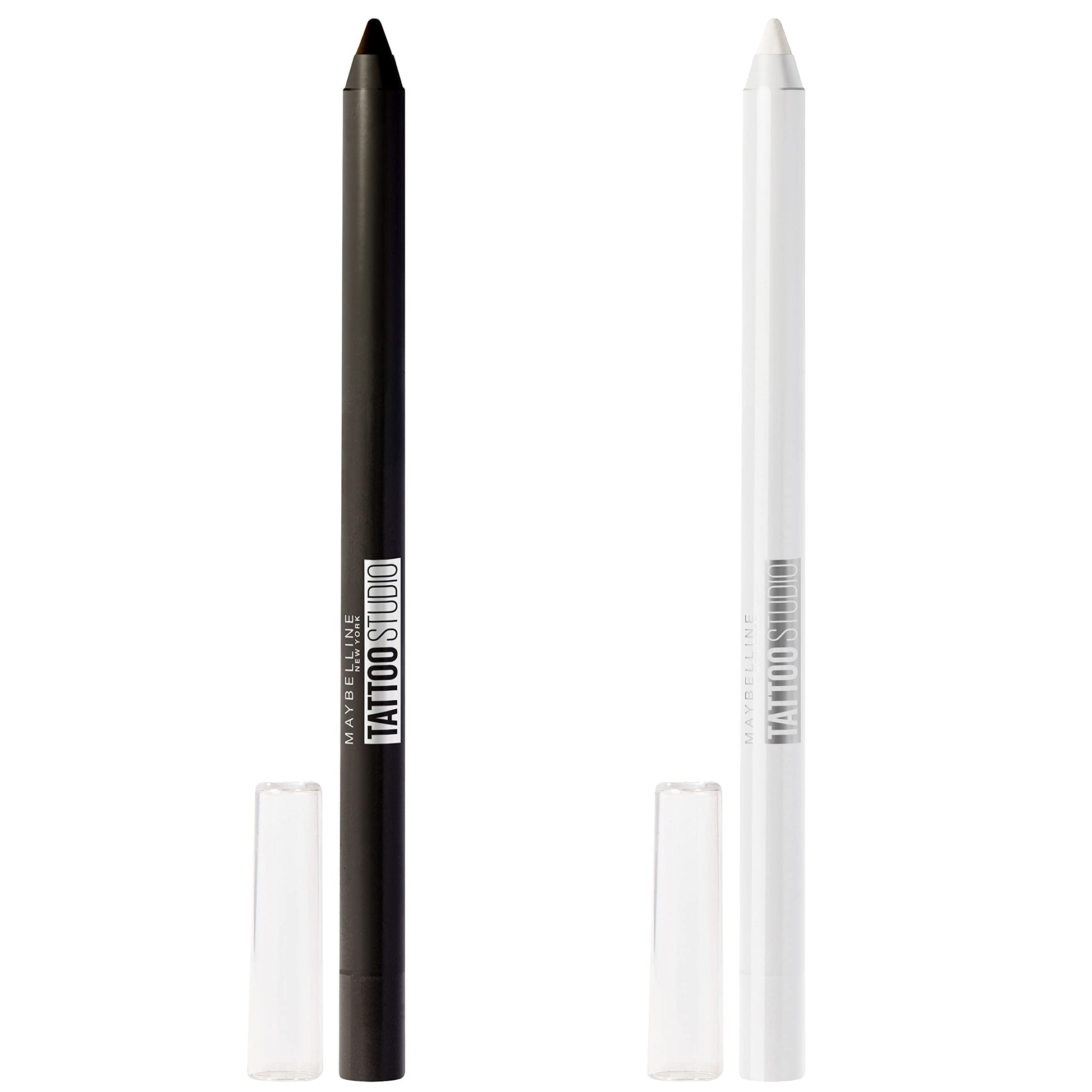 MAYBELLINE New York Tattoo Studio - Lápiz delineador de ojos afilable de larga duración, pigmento en gel que se desliza suavemente, 36 horas de uso, resistente al agua, limón estrellado, 0.04 onzas