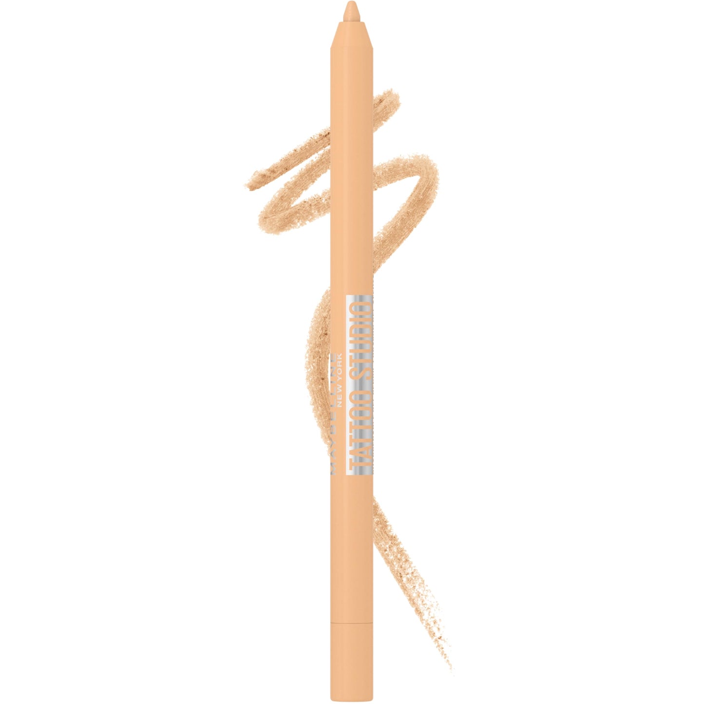 MAYBELLINE New York Tattoo Studio - Lápiz delineador de ojos afilable de larga duración, pigmento en gel que se desliza suavemente, 36 horas de uso, resistente al agua, limón estrellado, 0.04 onzas