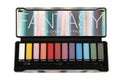 BYS Fantasy Matte Neon Eyeshadow Palette Tin with Mirror and Dual End Applicator 12 Shades