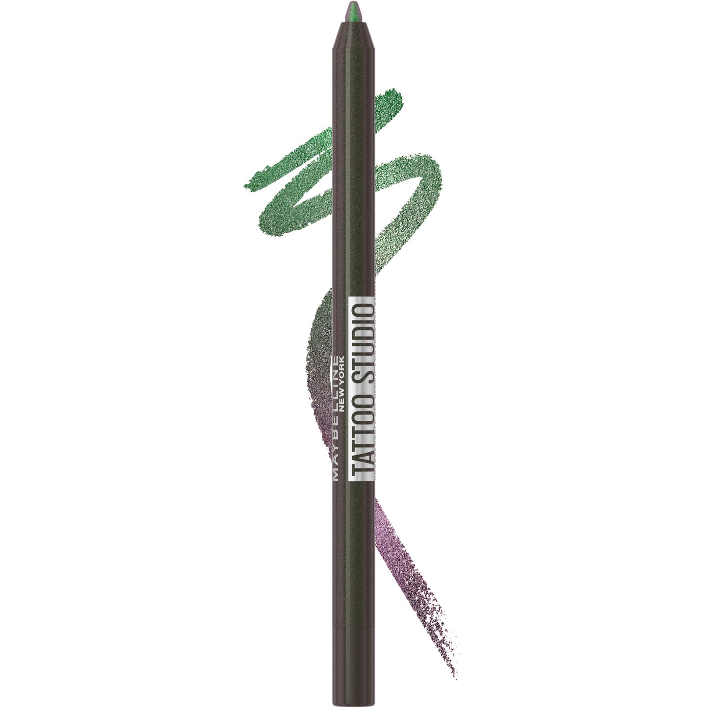 MAYBELLINE New York Tattoo Studio - Lápiz delineador de ojos afilable de larga duración, pigmento en gel que se desliza suavemente, 36 horas de uso, resistente al agua, limón estrellado, 0.04 onzas