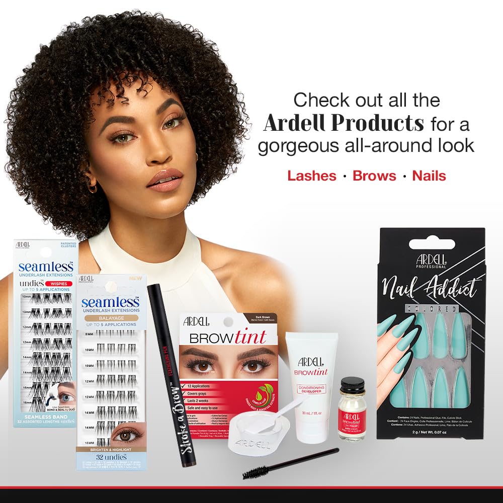 Ardell Stroke a Brow Pencil - Lápiz de cejas – Micro punta precisa, cejas impermeables de larga duración, punta de precisión, marrón oscuro, 1 paquete