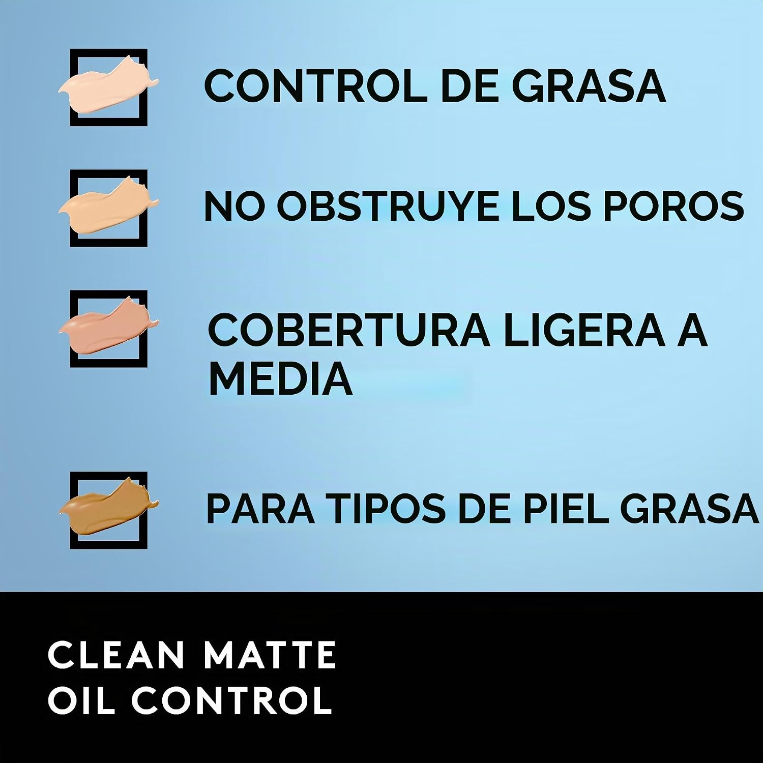 CoverGirl Maquillaje líquido Clean Oil Control, color beige cremoso 550, botella de 1.0 onzas