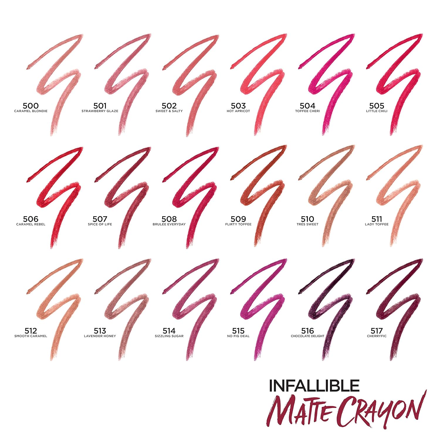 L’Oréal Paris Infallible Matte Lip Crayon, Sizzling Sugar (Packaging May Vary)