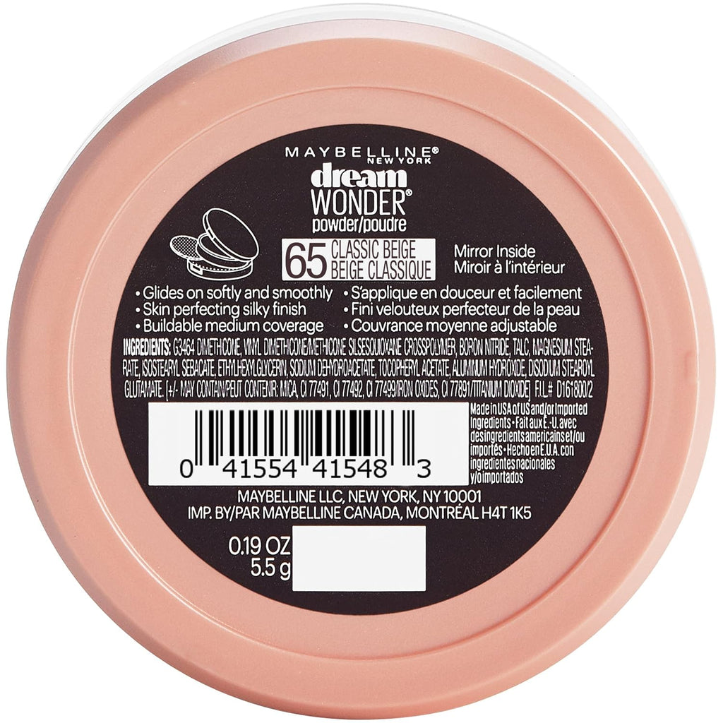 Polvo Maybelline New York Dream Wonder de 0.19 onzas, Beige clásico