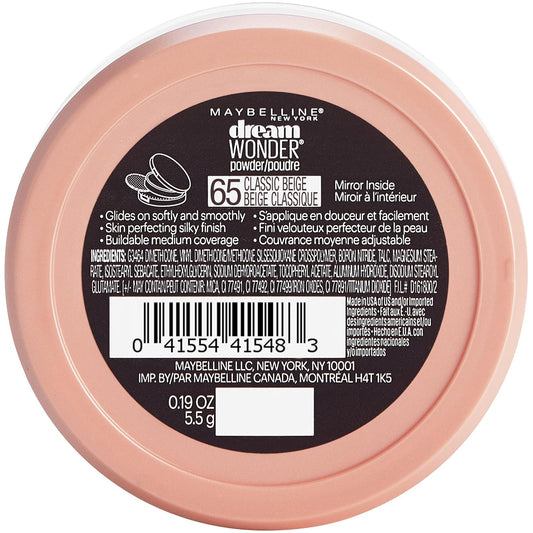 Polvo Maybelline New York Dream Wonder de 0.19 onzas, Beige clásico