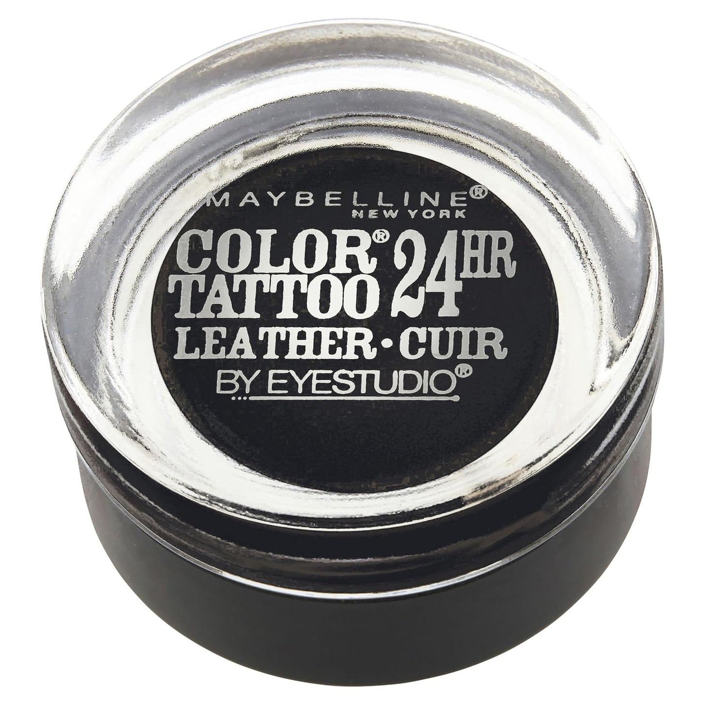 Maybelline New York Eyestudio ColorTattoo Metal 24HR Cream Gel Sombra de ojos, negro dramático, 0.14 onzas (1 unidad)