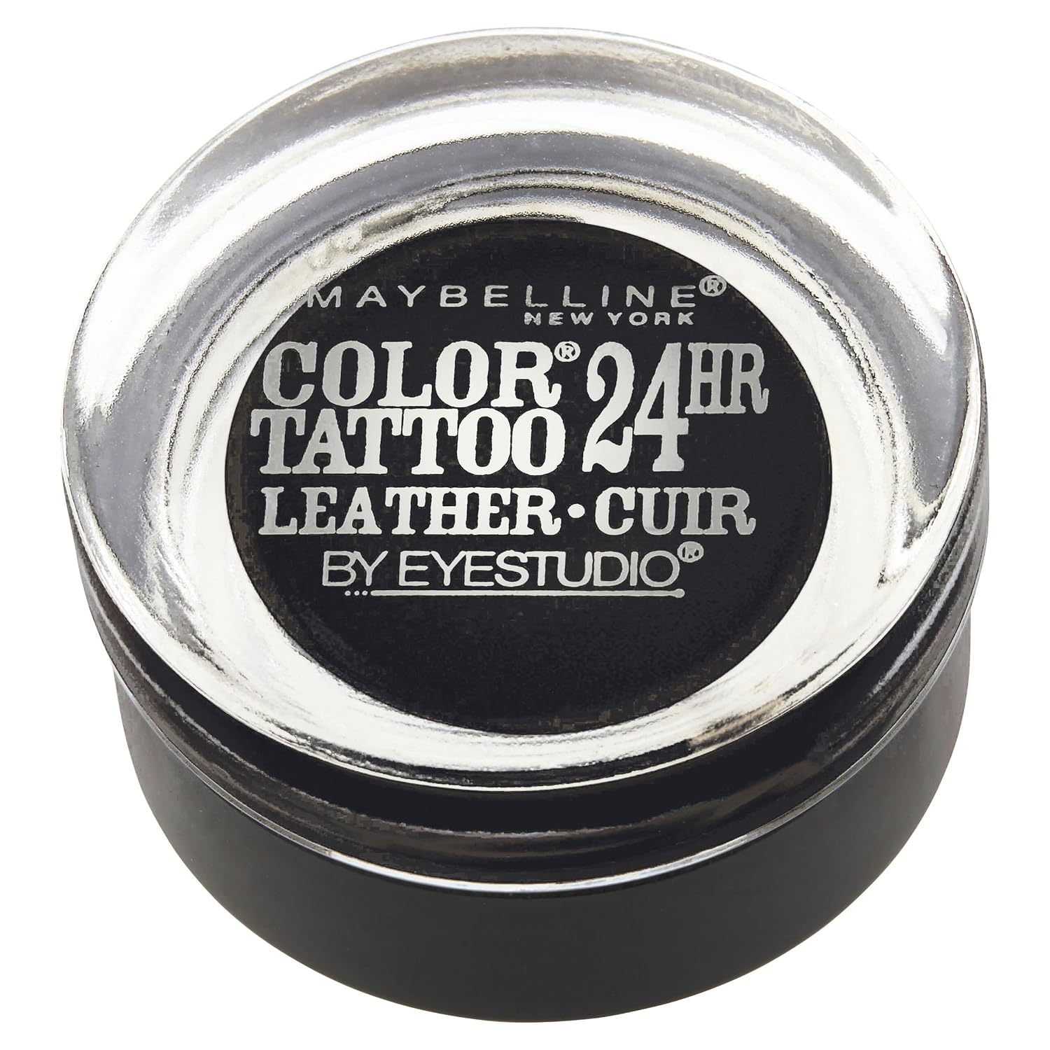 Maybelline New York Eyestudio ColorTattoo Metal 24HR Cream Gel Sombra de ojos, negro dramático, 0.14 onzas (1 unidad)